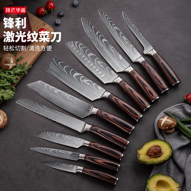 Razor Sharp Meat Cleaver and Vegetable Kitchen Knife, High Carbon Stainless Steel, Multipurpose Asian Chef Knife for Home and Kitchen with Ergonomic Handle